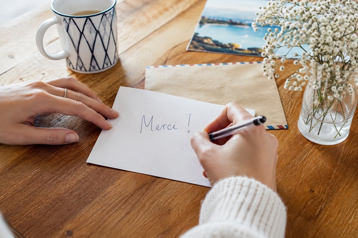 Écrire un merci fleuri